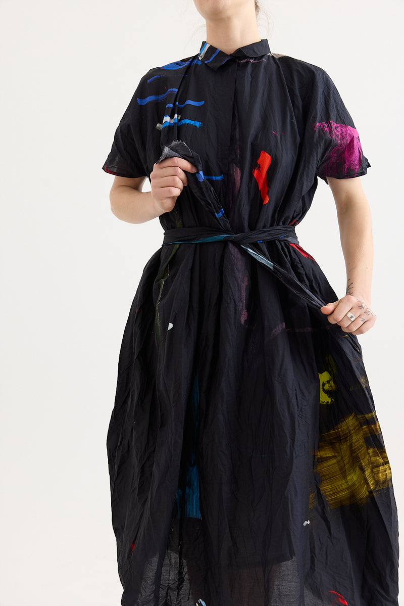 Daniela Gregis - Manichina Lavata Dress - Blue Drawing