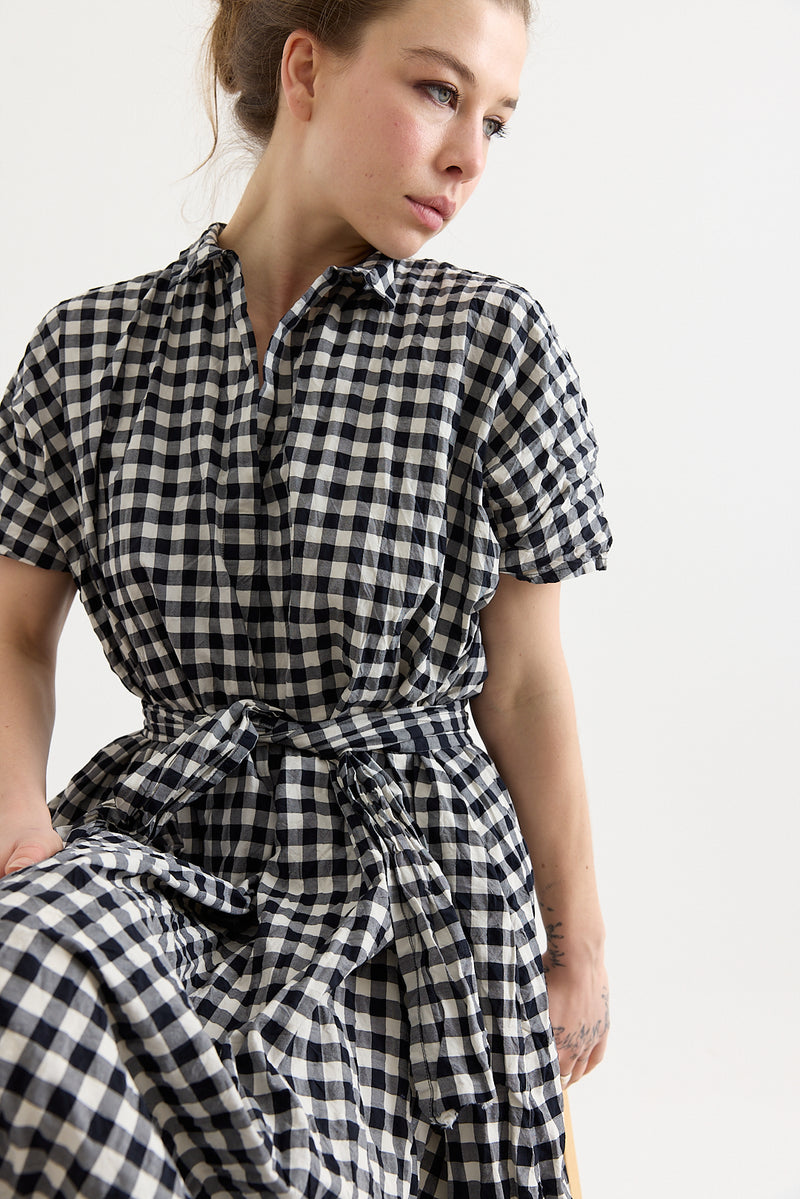Daniela Gregis - Manichina Lavata Dress - Check