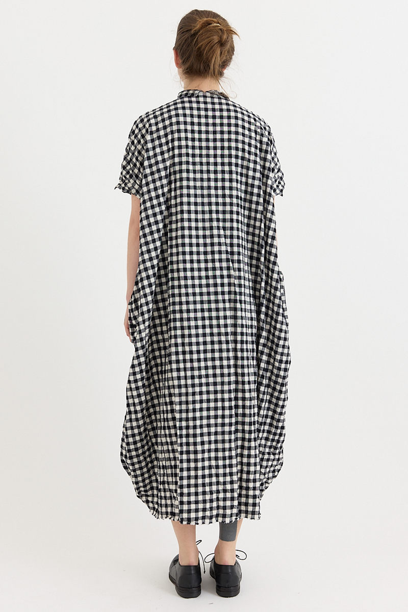 Daniela Gregis - Manichina Lavata Dress - Check