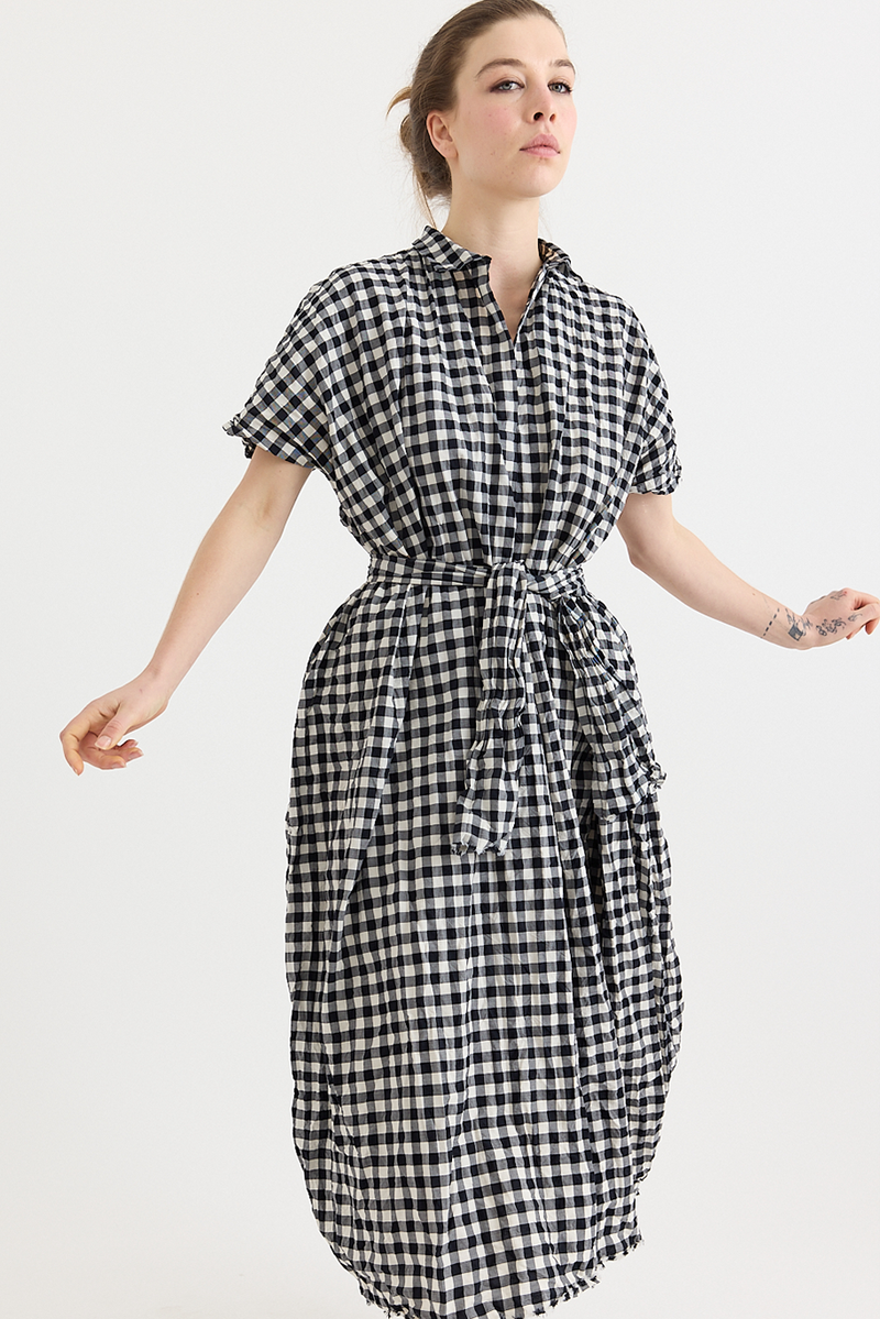 Daniela Gregis - Manichina Lavata Dress - Check