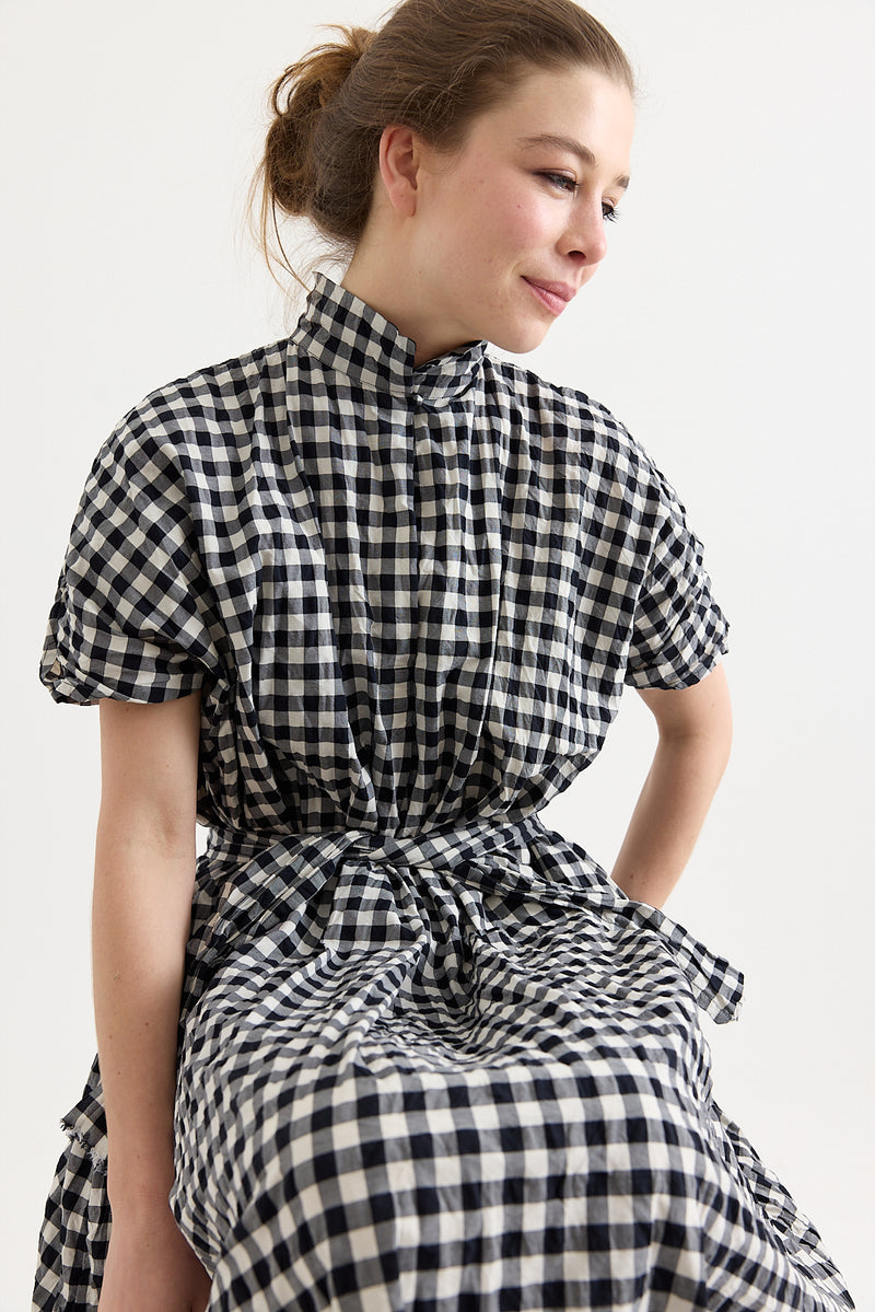 Daniela Gregis - Manichina Lavata Dress - Check