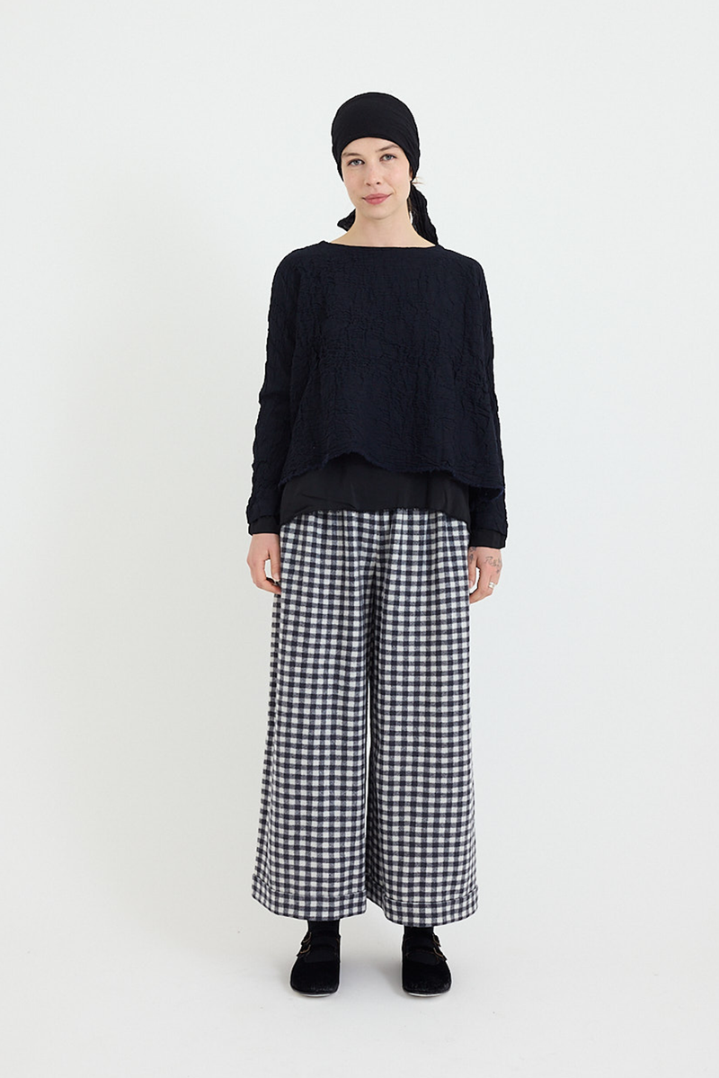 Daniela Gregis - Shirt - Round Neck Lavata - NavyBlue/Black