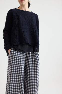 Daniela Gregis - Shirt - Round Neck Lavata - NavyBlue/Black