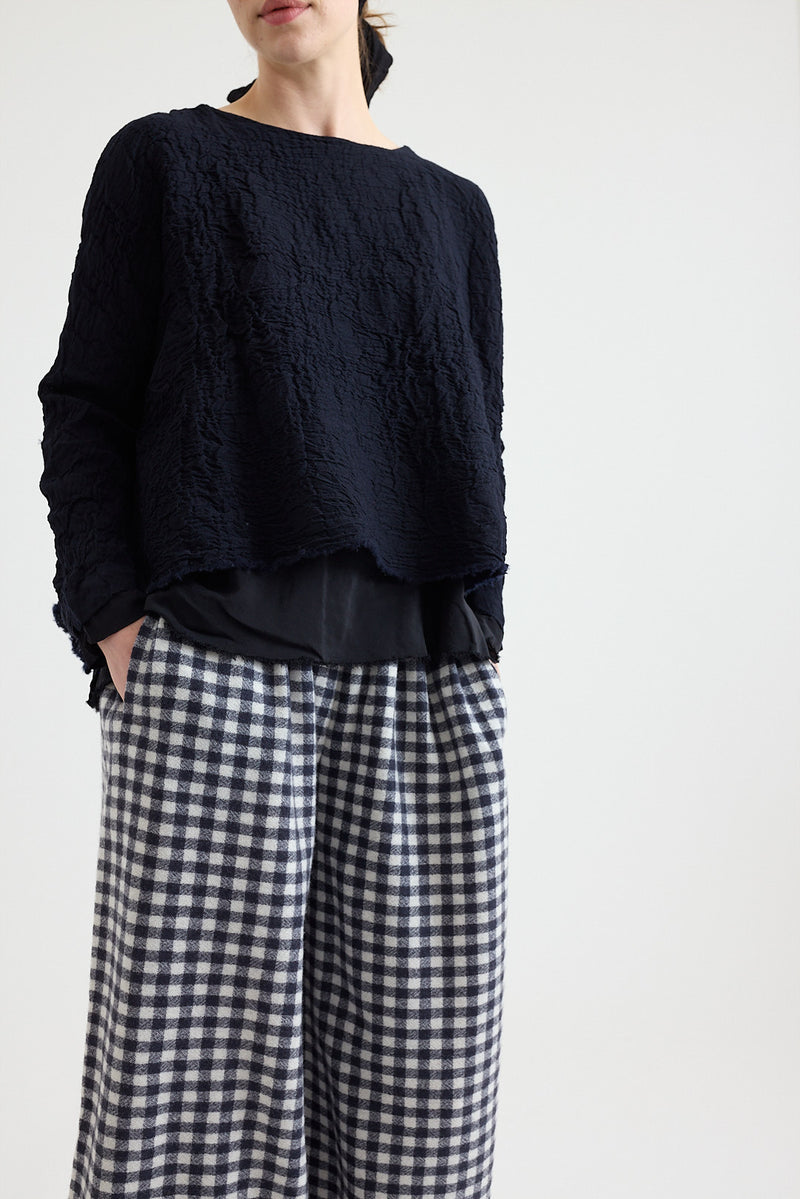 Daniela Gregis - Trousers Pigiama - Blue/Cream - Check