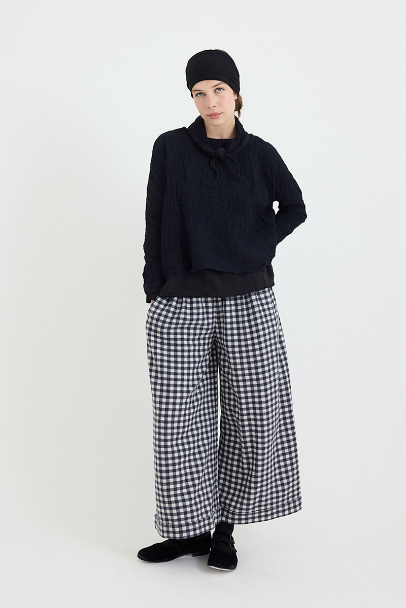 Daniela Gregis - Shirt - Round Neck Lavata - NavyBlue/Black