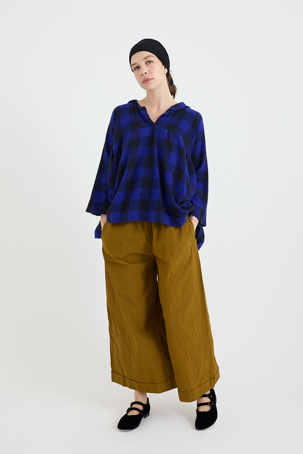 Daniela Gregis - Shirt Pittore Bianco - Dark Blue/Electric Blue - Check