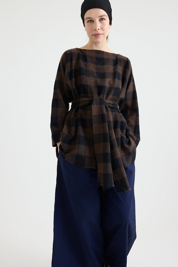 Daniela Gregis - Shirt Quadrato Cimosa -Turtle Black - Check