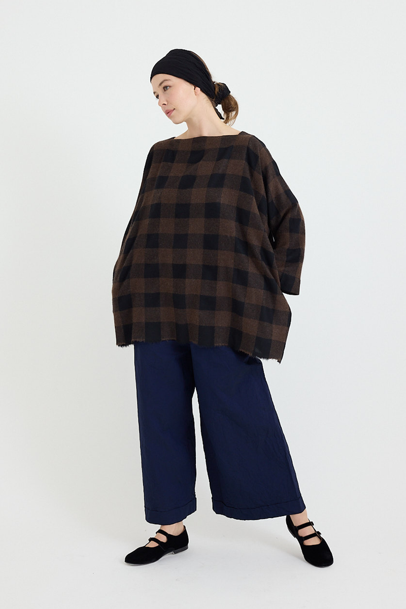 Daniela Gregis - Shirt Quadrato Cimosa -Turtle Black - Check