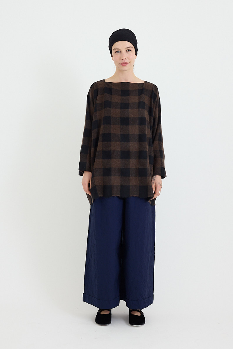 Daniela Gregis - Shirt Quadrato Cimosa -Turtle Black - Check