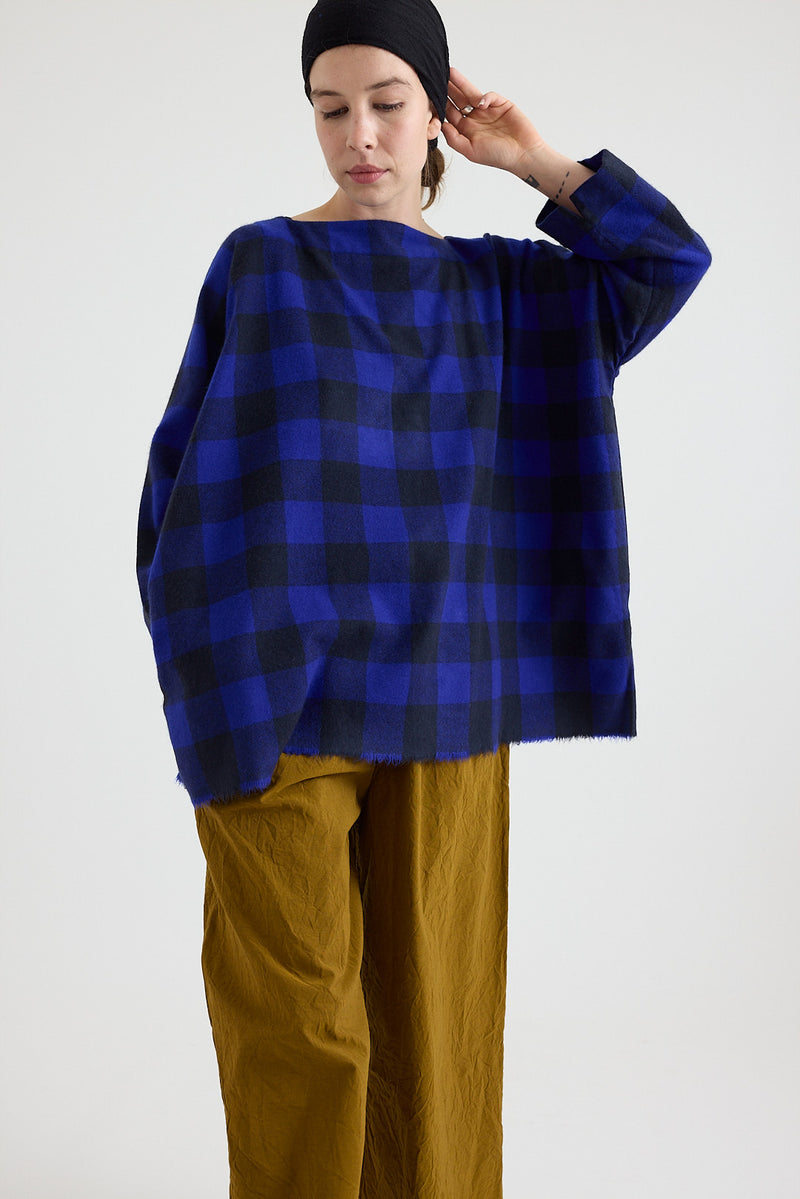 Daniela Gregis - Shirt Quadrato Cimosa - DarkBlue/ElectricBlue
