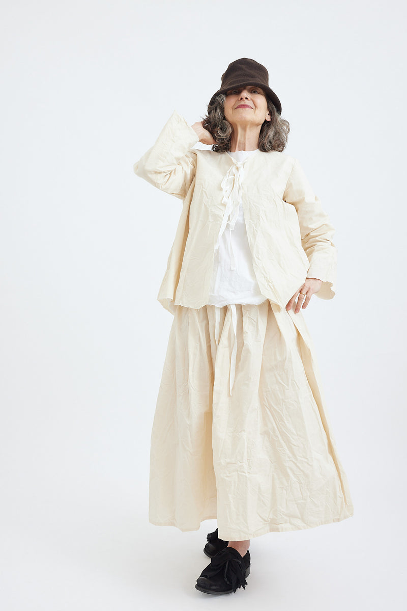 SCHA - Deep Pocket Volume Skirt Medium Long - Waxed Cotton