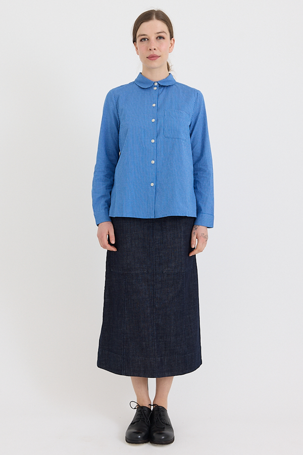 Toast - Patch Pocket Organic Indigo Denim Skirt