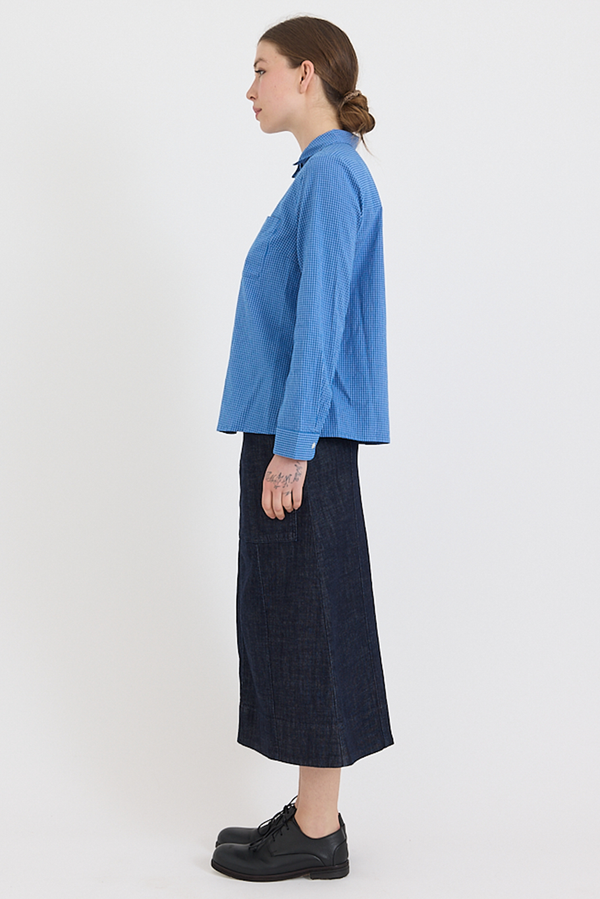Toast - Patch Pocket Organic Indigo Denim Skirt