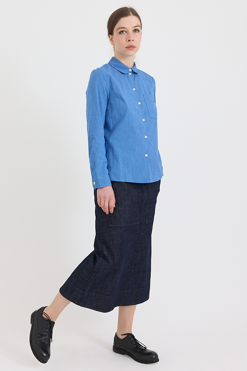 Toast - Patch Pocket Organic Indigo Denim Skirt