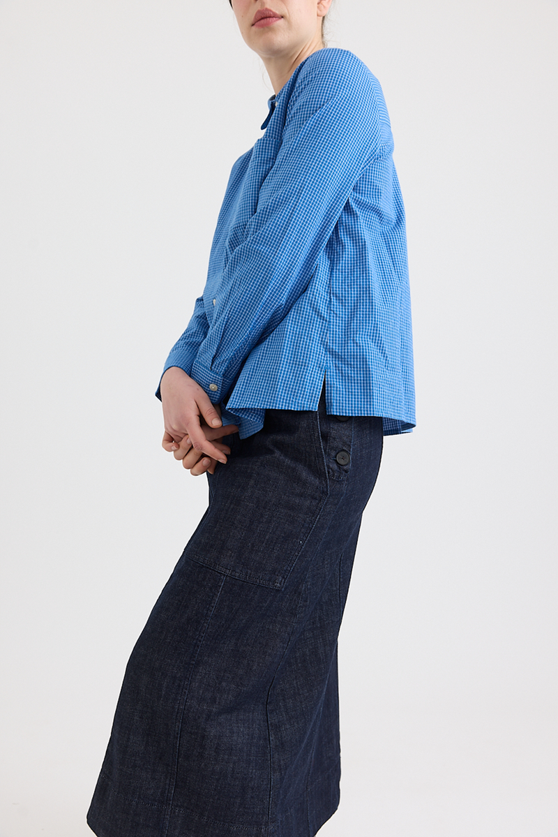 Toast - Patch Pocket Organic Indigo Denim Skirt