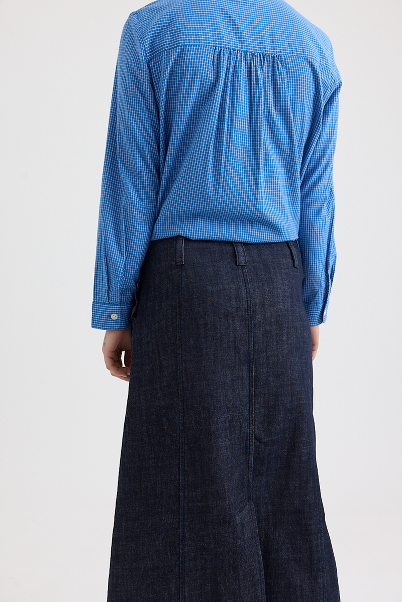 Toast - Patch Pocket Organic Indigo Denim Skirt