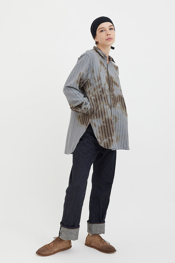 Suzusan - Shibori Dobby Stripe Shirt