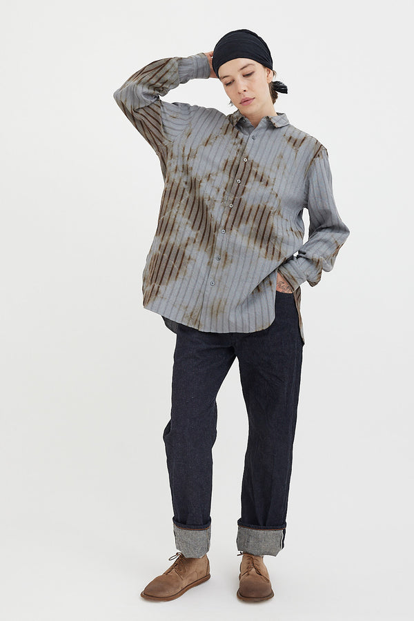 Suzusan - Shibori Dobby Stripe Shirt