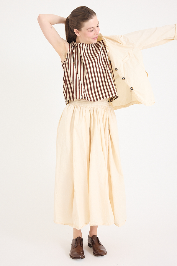 Metta - Anna Top - Coco Stripe Cotton Twill