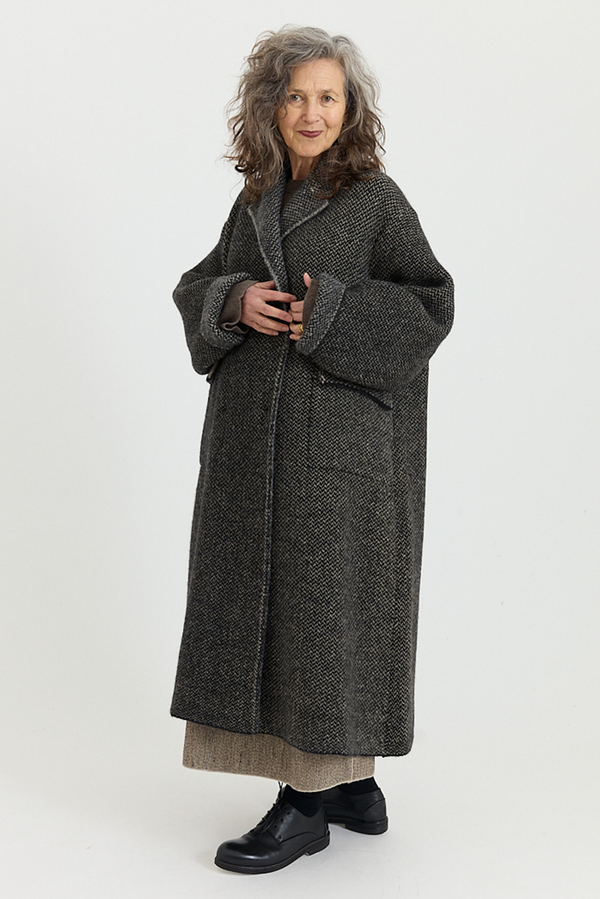 Boboutic - Double Breasted Coat - Black/Natural