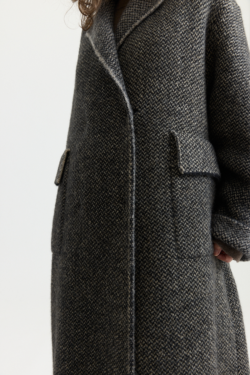 Boboutic - Double Breasted Coat - Black/Natural