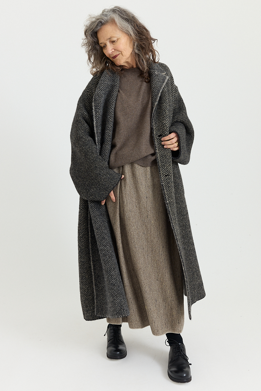 Boboutic - Double Breasted Coat - Black/Natural