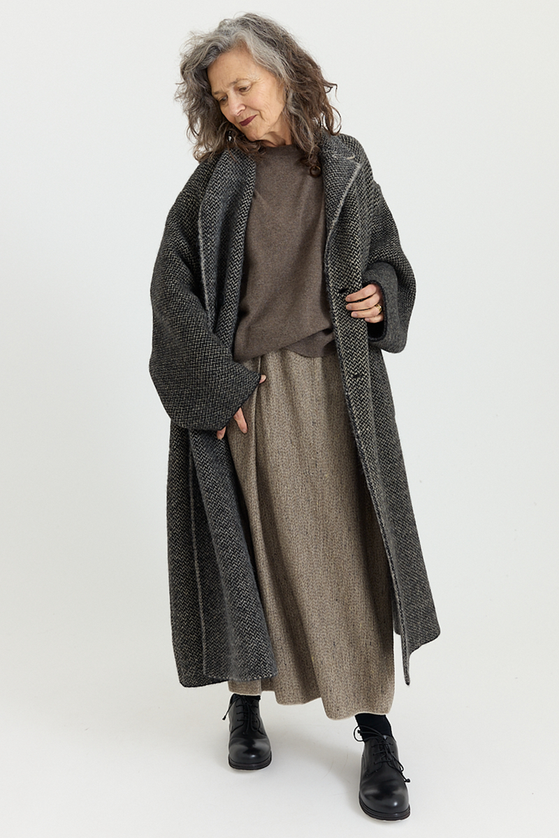 Boboutic - Double Breasted Coat - Black/Natural