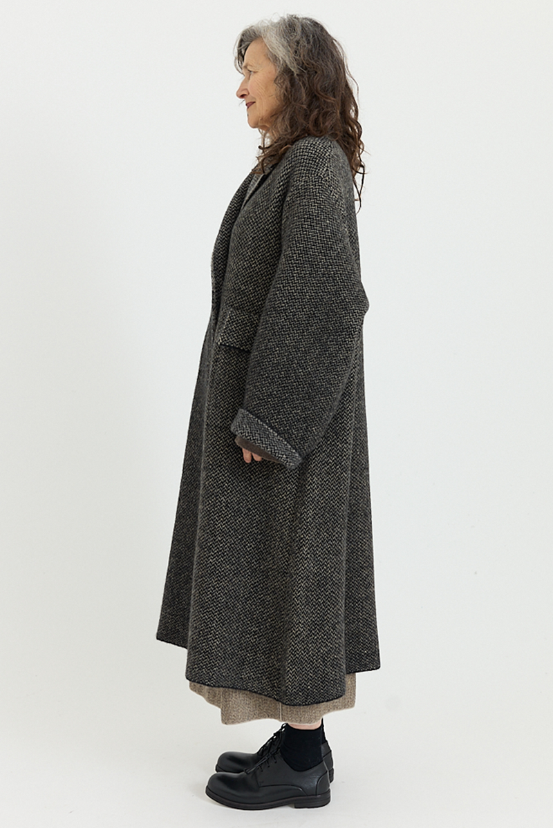 Boboutic - Double Breasted Coat - Black/Natural