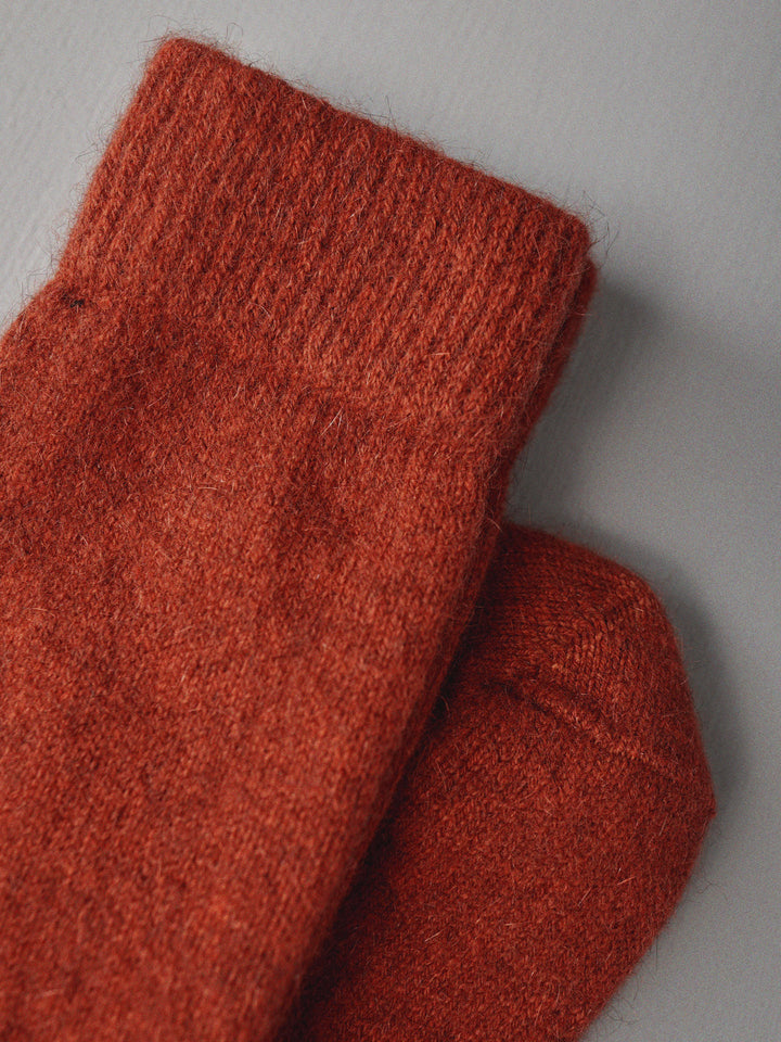 Francie - Possum Merino Socks / Amber