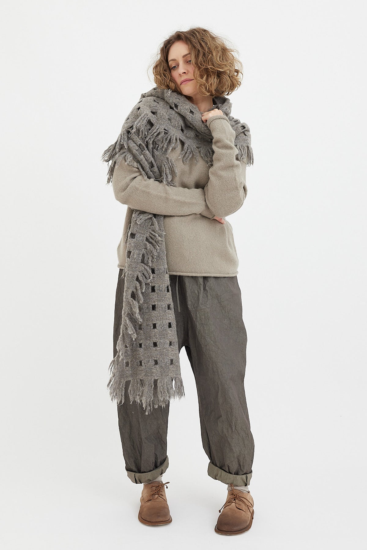 Lauren Manoogian - Handwoven Felt Grid Wrap – Scarlet Jones Lauren Manoogian - Handwoven Felt Grid Wrap – Scarlet Jones