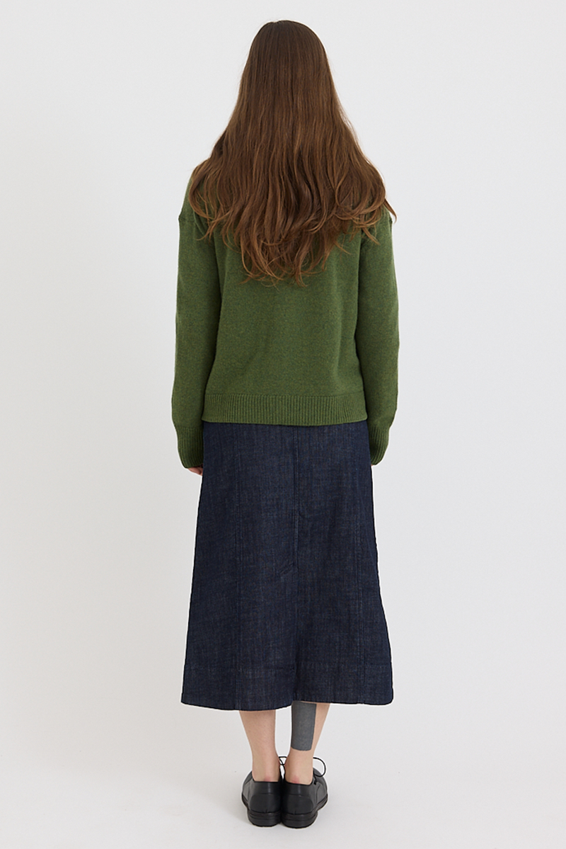 Toast - Ffion Wool Cashmere Boxy Cardigan - Lawn Green