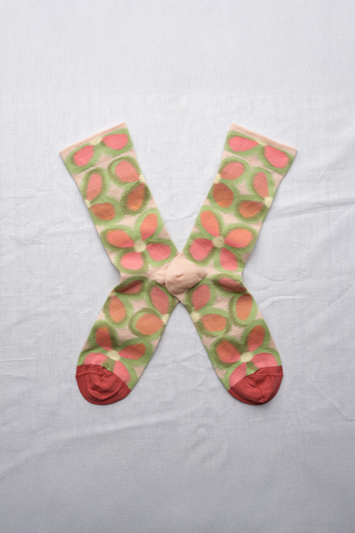 Bonne Maison Socks - Fleurs Rose Bouton
