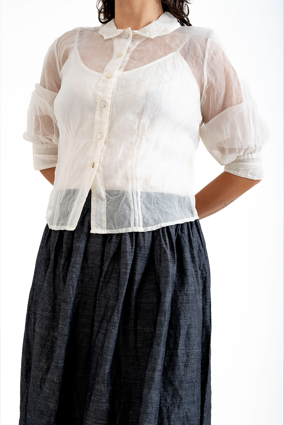 Bukeshla - Florence Blouse - Cream Organza