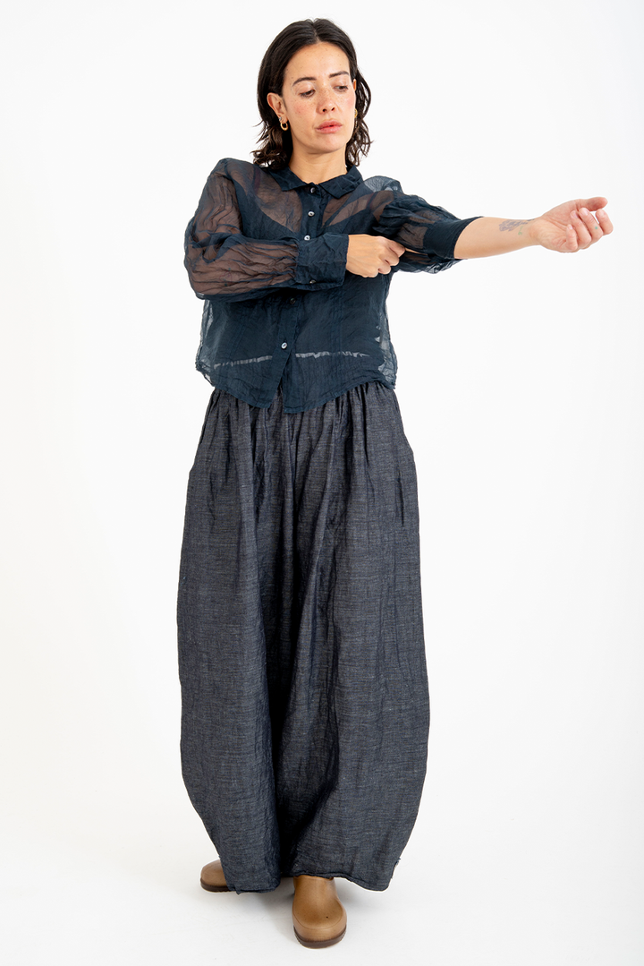 Bukeshla - Florence Blouse - Navy Organza