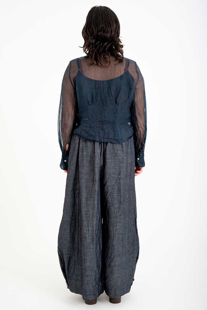 Bukeshla - Florence Blouse - Navy Organza