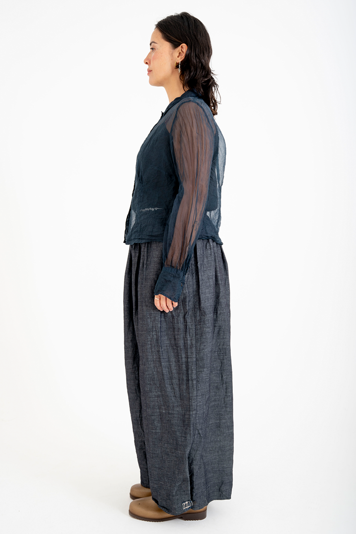 Bukeshla - Florence Blouse - Navy Organza