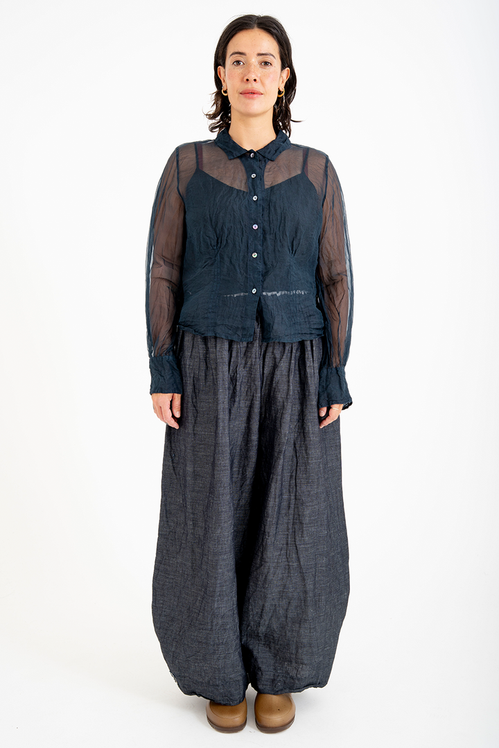 Bukeshla - Florence Blouse - Navy Organza