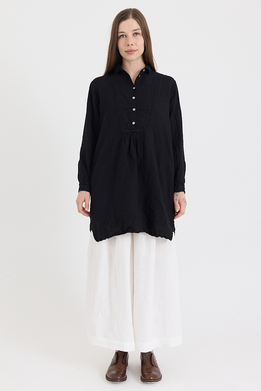 Metta - Hosta Wide Leg Pant - Light Linen