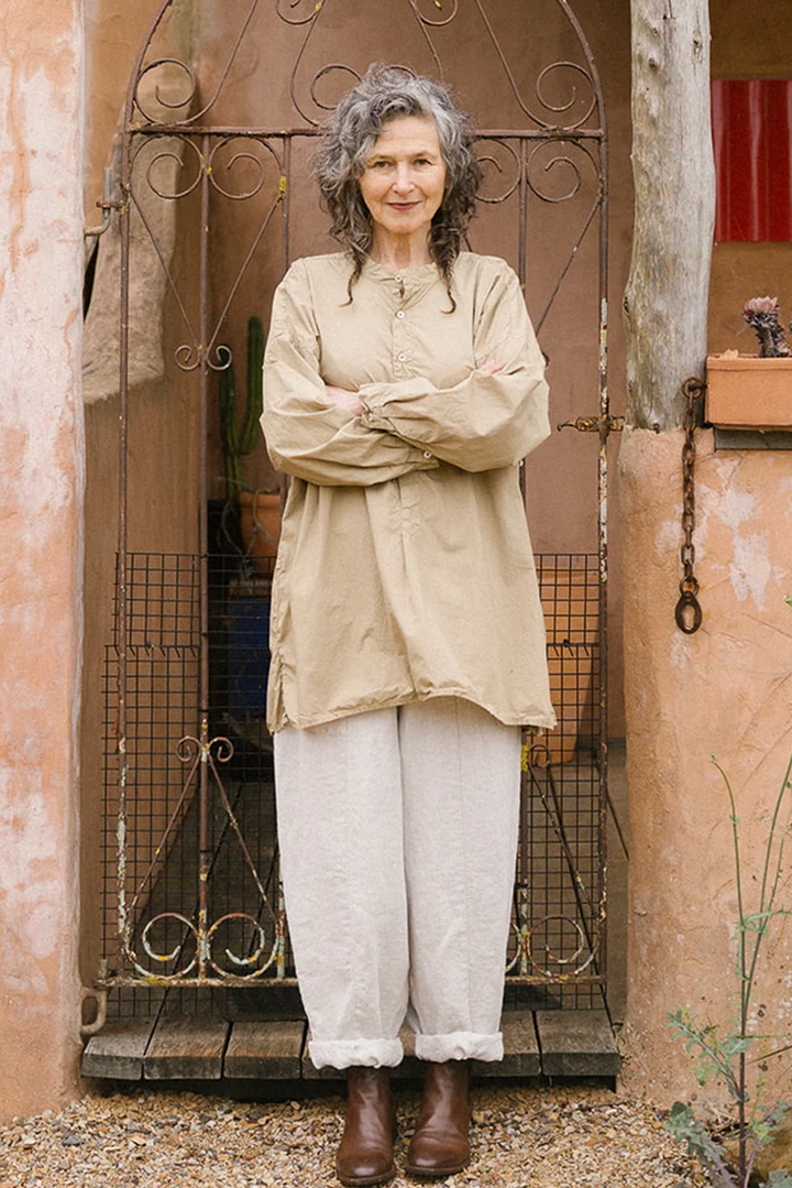 Metta - Frankie Peg Pant with Zipper - Mid Weight Linen
