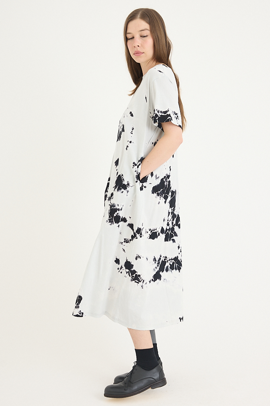 Suzusan - Giza Cotton Jersey Half Sleeve Dress