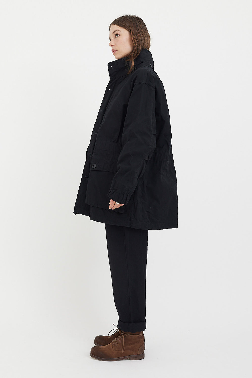 SAGE DE CRET cotton linen field jacket