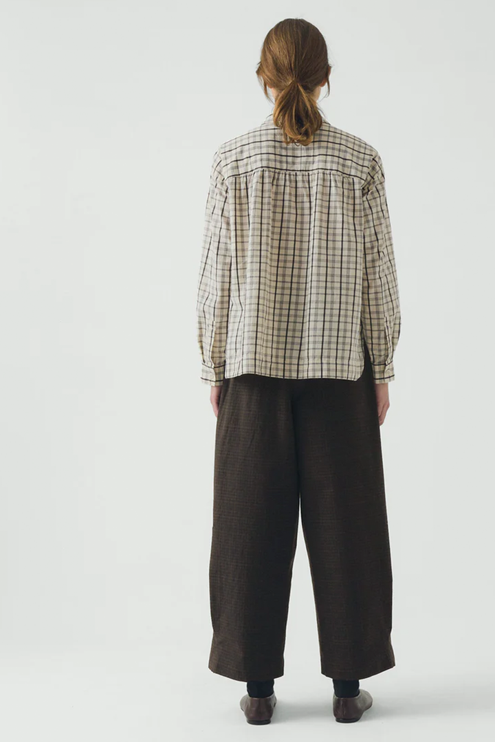 Toast - Half Placket Check Cotton Shirt