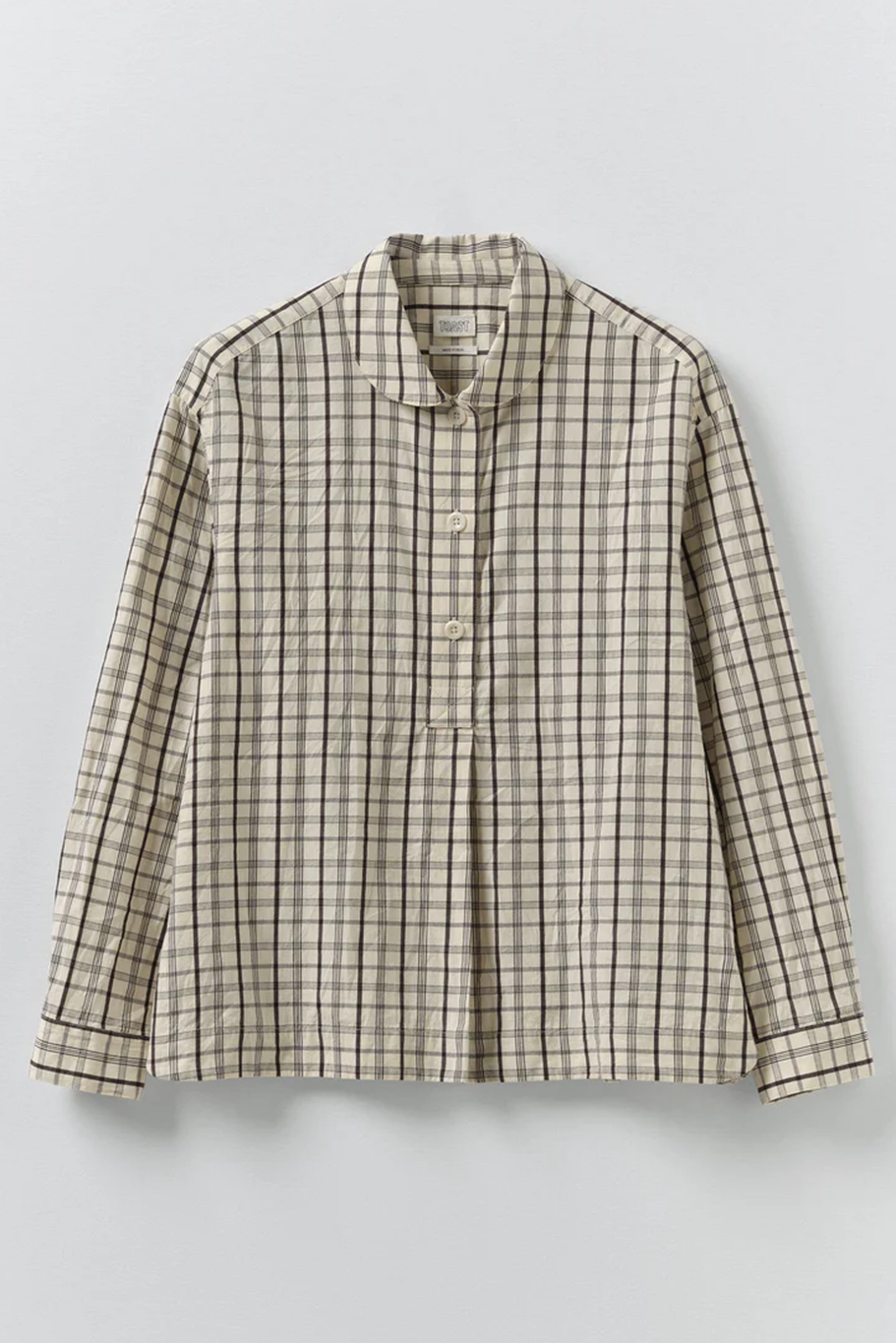 Toast - Half Placket Check Cotton Shirt