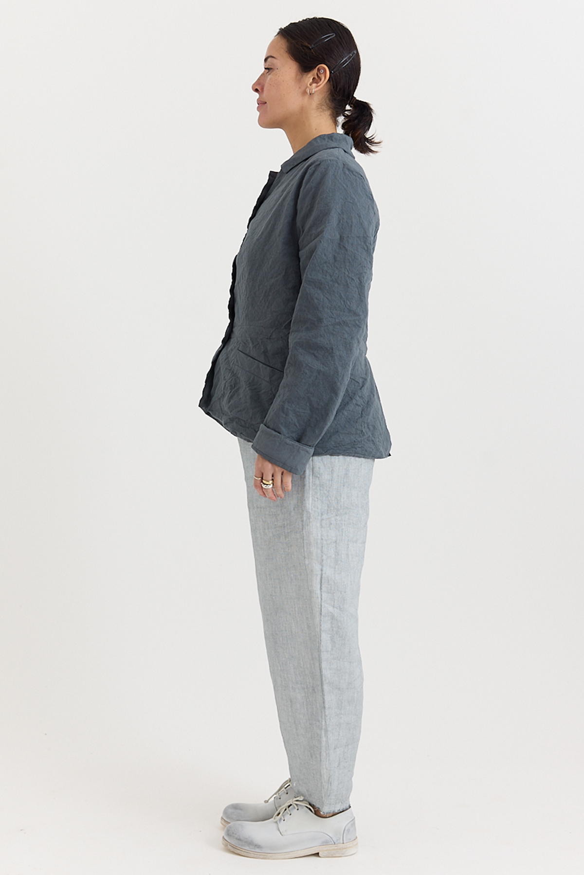 ジャケット・アウター [H+HANNOH WESSEL) WESSEL LINEN JACKET H+HANNOH WESSEL) WESSEL LINEN JACKET - メルカリ
