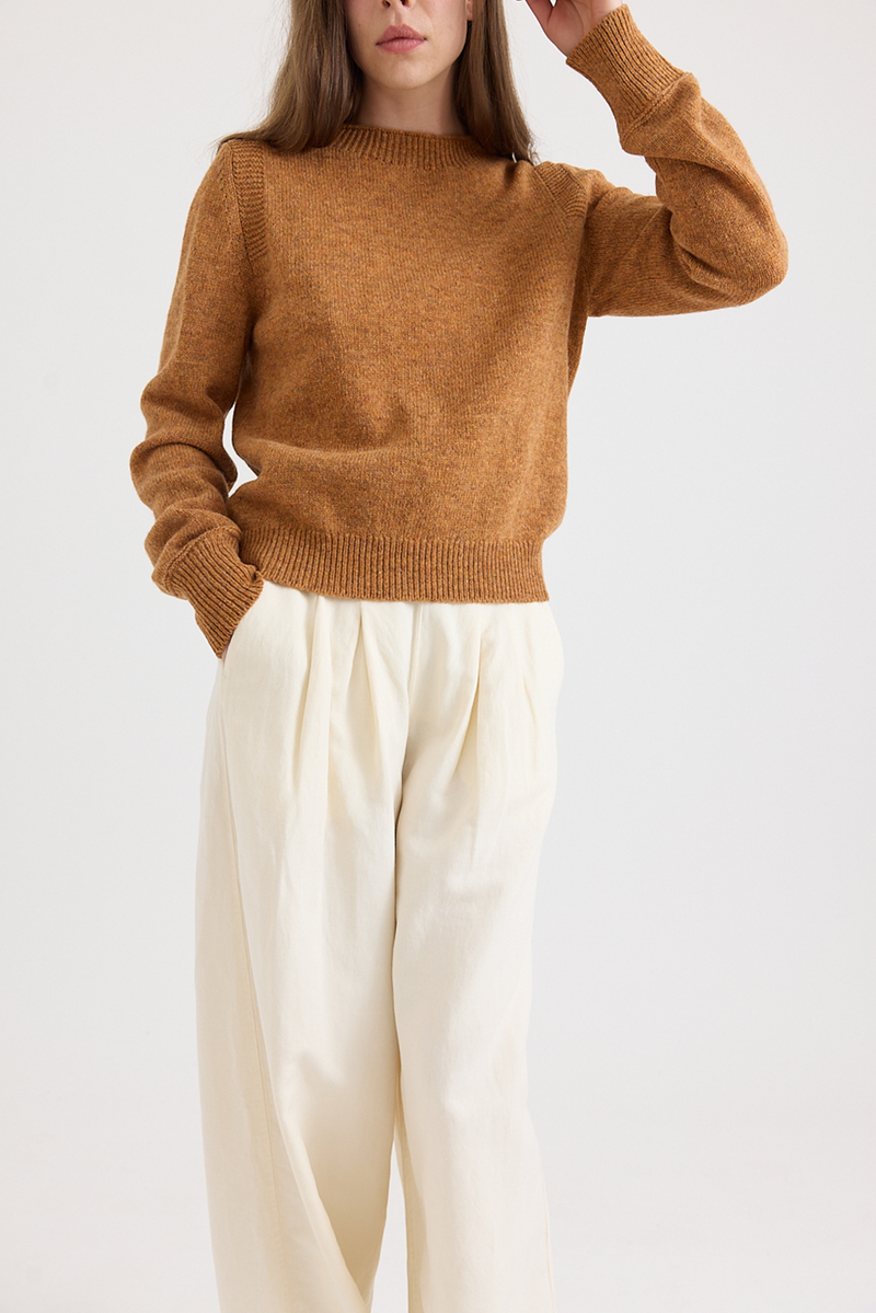 Toast - Heathery Wool Sweater - Ginger