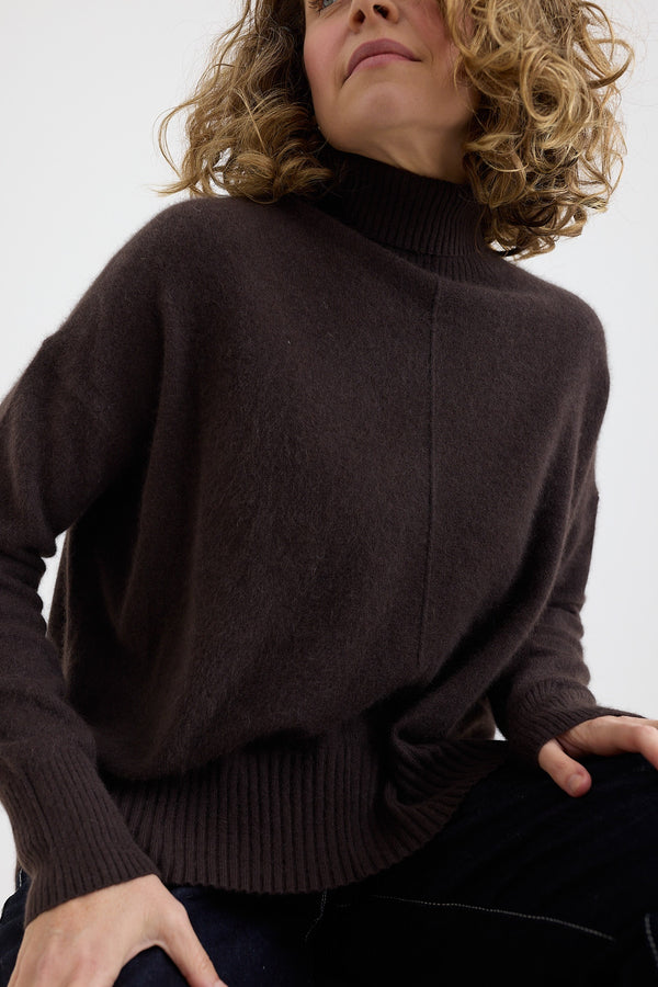 CT Plage - High Neck Longsleeve Pullover - Cashmere Raccoon