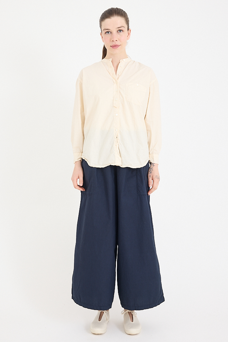 Metta - Italy Collarless Shirt - Cotton Poplin