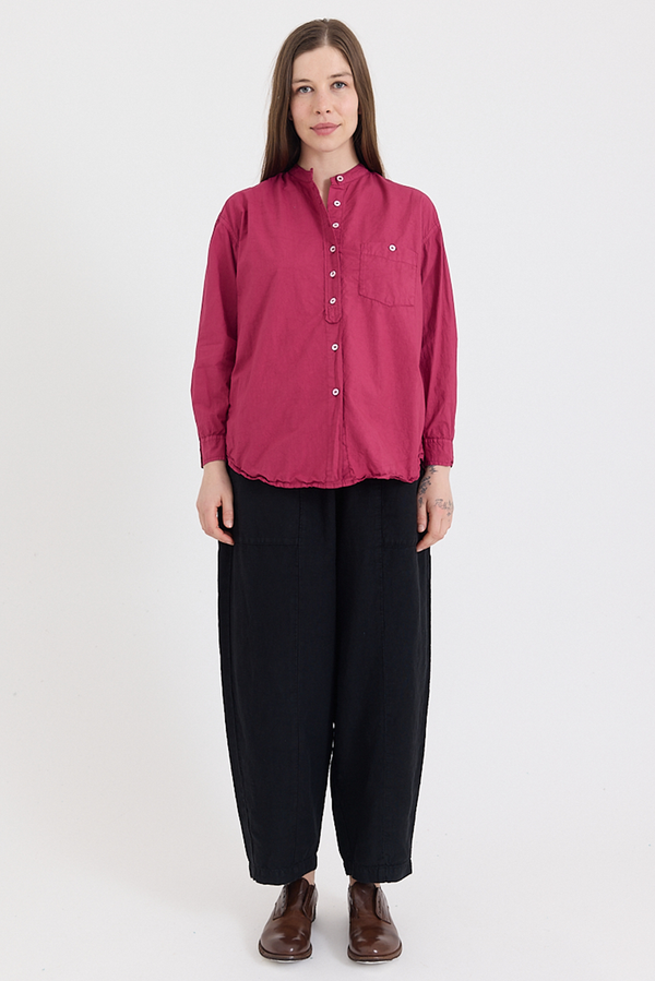 Metta - Italy Collarless Shirt - Cotton Poplin