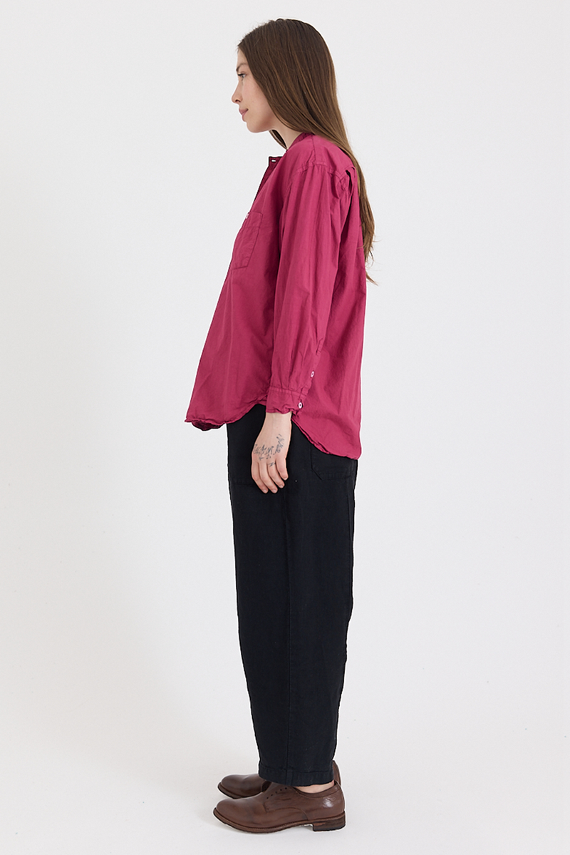 Metta - Italy Collarless Shirt - Cotton Poplin