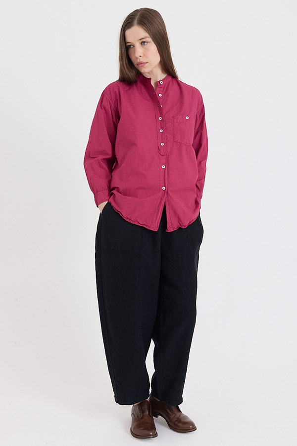 Metta - Italy Collarless Shirt - Cotton Poplin
